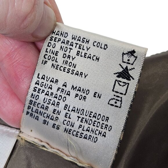 Kathie Lee Collection Vintage 90s Green Floral‎ Midi Dress Lined L Babydoll Slip - Picture 4 of 9